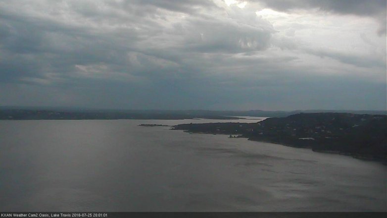 Lake Travis webcam, July 25, 2016 7:20 PM CT