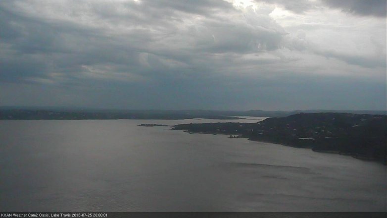 Lake Travis webcam, July 25, 2016 7:25 PM CT