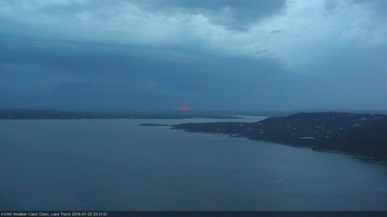 Lake Travis webcam, July 25, 2016 7:50 PM CT