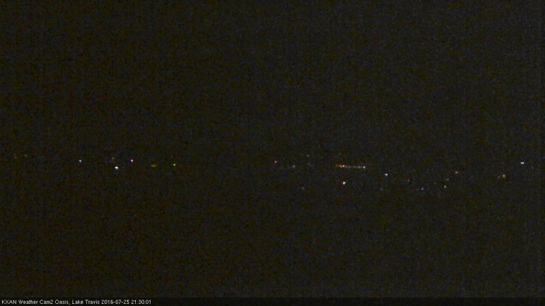Lake Travis webcam, July 25, 2016 9:00 PM CT