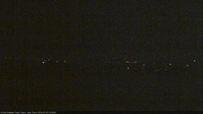 Lake Travis webcam, July 25, 2016 9:30 PM CT