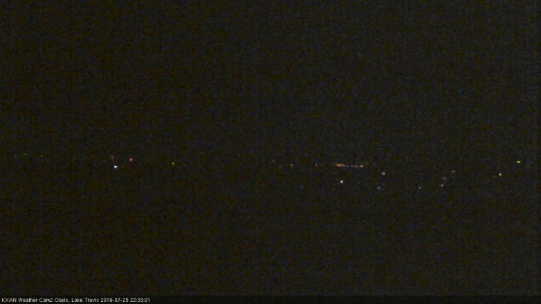 Lake Travis webcam, July 25, 2016 10:00 PM CT