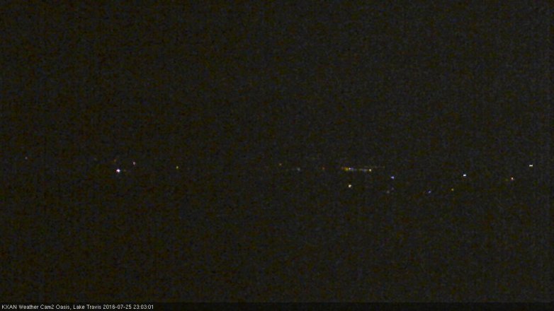 Lake Travis webcam, July 25, 2016 10:25 PM CT