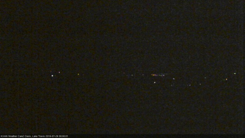 Lake Travis webcam, July 25, 2016 11:05 PM CT
