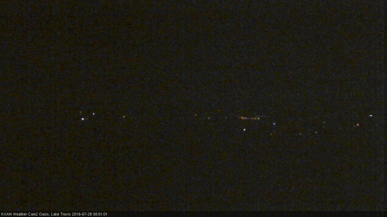 Lake Travis webcam, July 25, 2016 11:10 PM CT