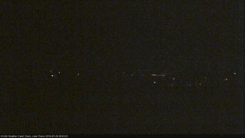 Lake Travis webcam, July 25, 2016 11:20 PM CT