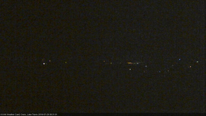 Lake Travis webcam, July 25, 2016 11:50 PM CT