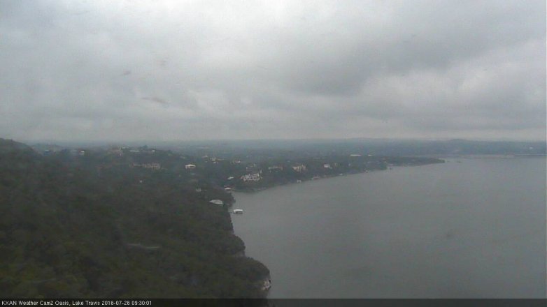 Lake Travis webcam, July 26, 2016 9:00 AM CT
