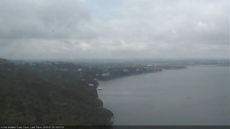 Lake Travis webcam, July 26, 2016 9:10 AM CT