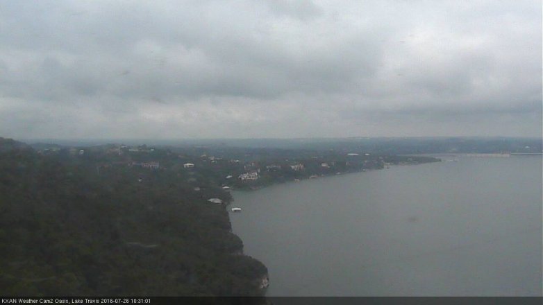 Lake Travis webcam, July 26, 2016 9:35 AM CT