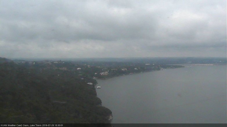 Lake Travis webcam, July 26, 2016 9:45 AM CT
