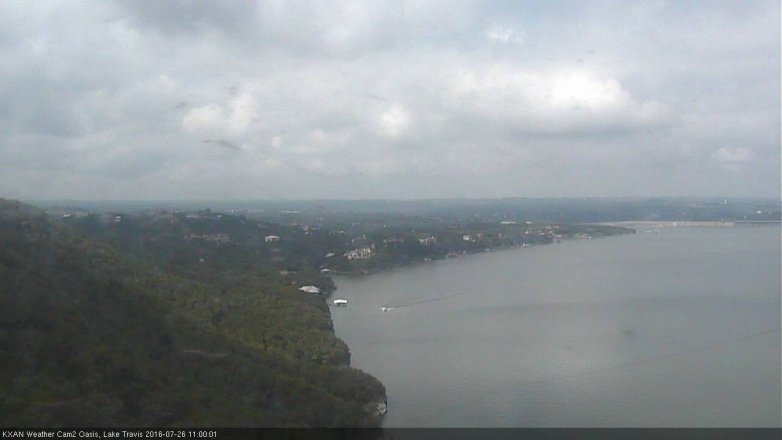 Lake Travis webcam, July 26, 2016 10:10 AM CT