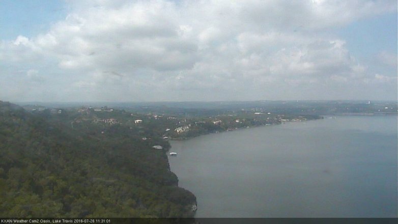 Lake Travis webcam, July 26, 2016 10:55 AM CT