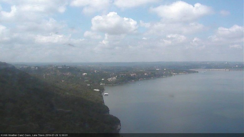 Lake Travis webcam, July 26, 2016 11:25 AM CT