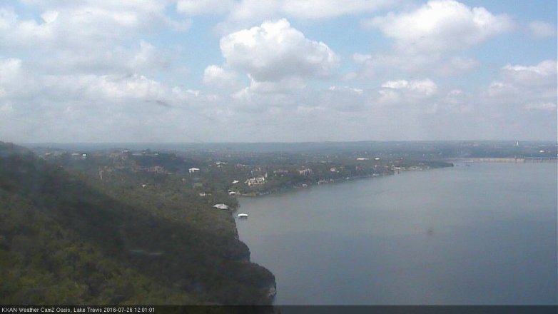 Lake Travis webcam, July 26, 2016 11:30 AM CT