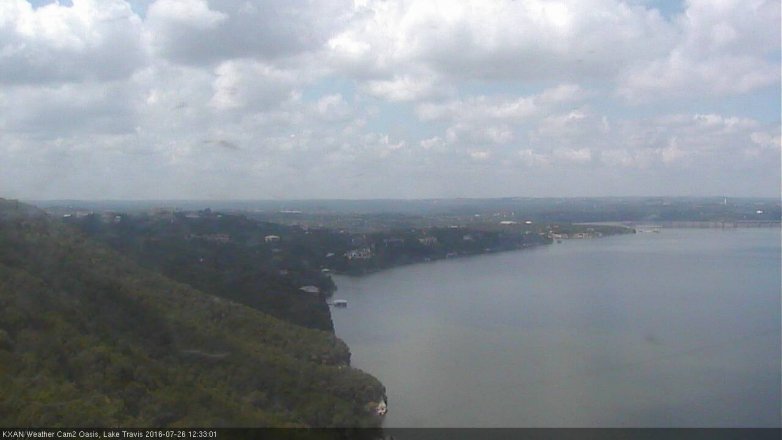 Lake Travis webcam, July 26, 2016 11:45 AM CT
