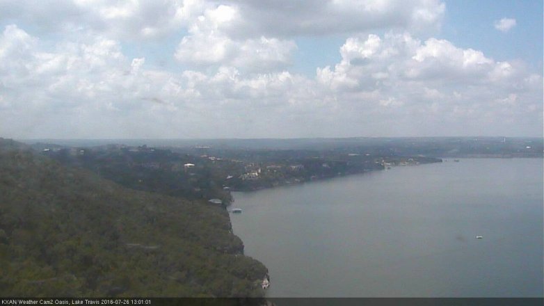 Lake Travis webcam, July 26, 2016 12:15 PM CT