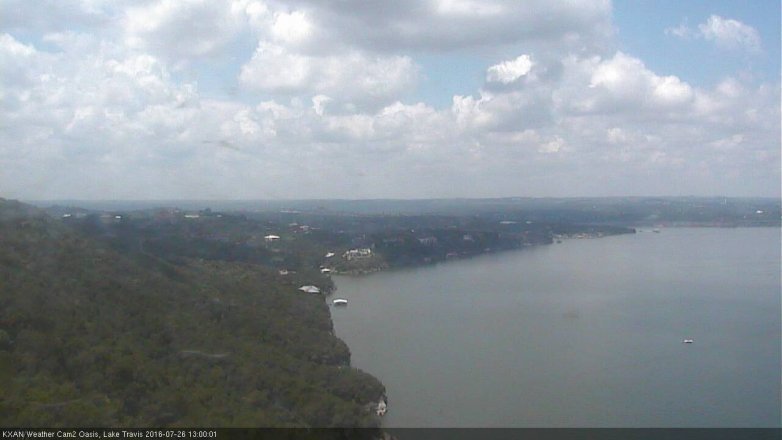 Lake Travis webcam, July 26, 2016 12:20 PM CT