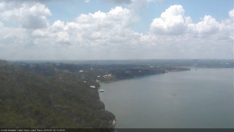 Lake Travis webcam, July 26, 2016 12:40 PM CT