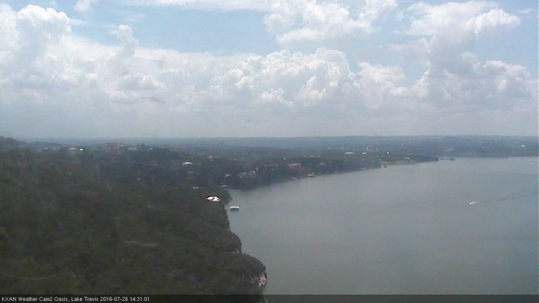 Lake Travis webcam, July 26, 2016 1:35 PM CT