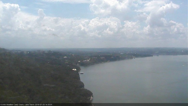 Lake Travis webcam, July 26, 2016 1:50 PM CT