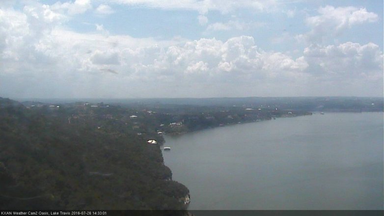 Lake Travis webcam, July 26, 2016 2:05 PM CT