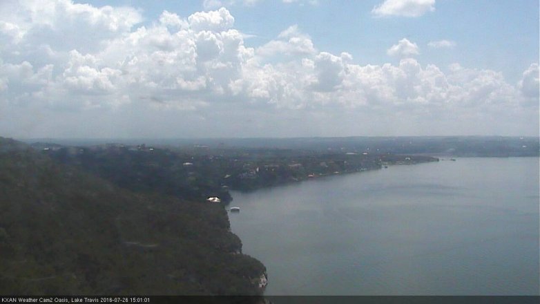 Lake Travis webcam, July 26, 2016 2:15 PM CT