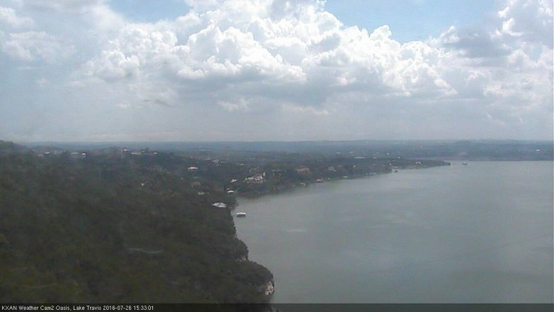 Lake Travis webcam, July 26, 2016 3:00 PM CT