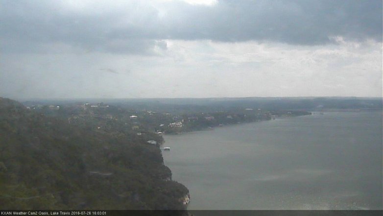 Lake Travis webcam, July 26, 2016 3:15 PM CT