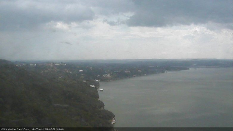 Lake Travis webcam, July 26, 2016 3:25 PM CT