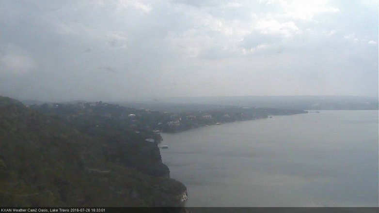Lake Travis webcam, July 26, 2016 4:05 PM CT