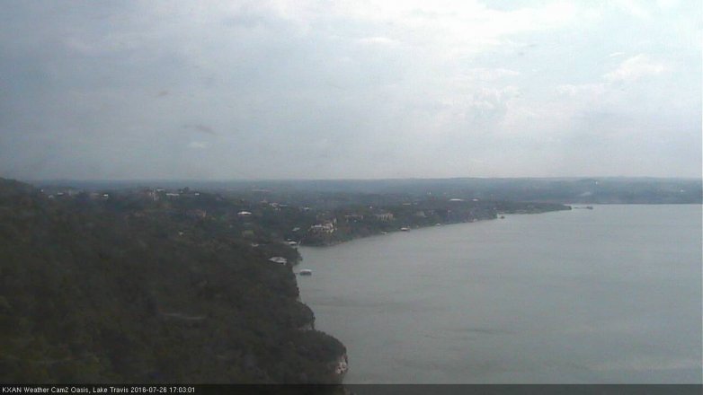 Lake Travis webcam, July 26, 2016 4:10 PM CT