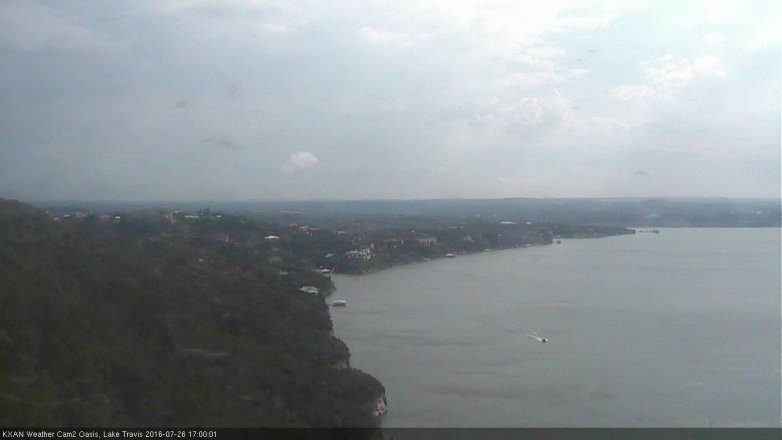 Lake Travis webcam, July 26, 2016 4:25 PM CT