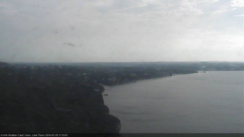 Lake Travis webcam, July 26, 2016 4:45 PM CT