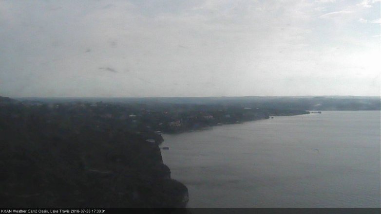Lake Travis webcam, July 26, 2016 4:55 PM CT