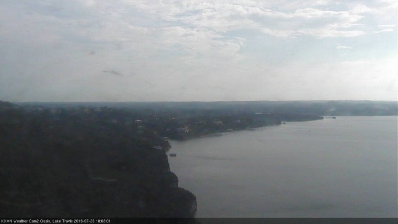 Lake Travis webcam, July 26, 2016 5:25 PM CT