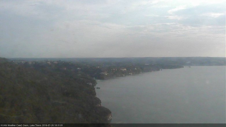 Lake Travis webcam, July 26, 2016 5:40 PM CT