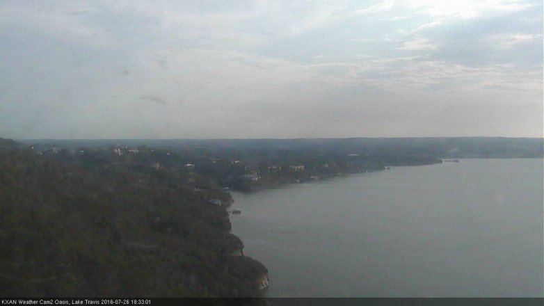 Lake Travis webcam, July 26, 2016 6:00 PM CT