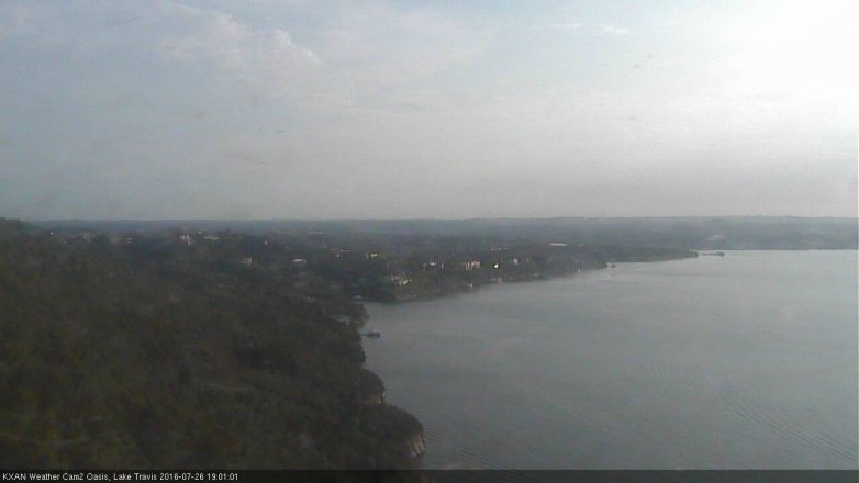 Lake Travis webcam, July 26, 2016 6:05 PM CT
