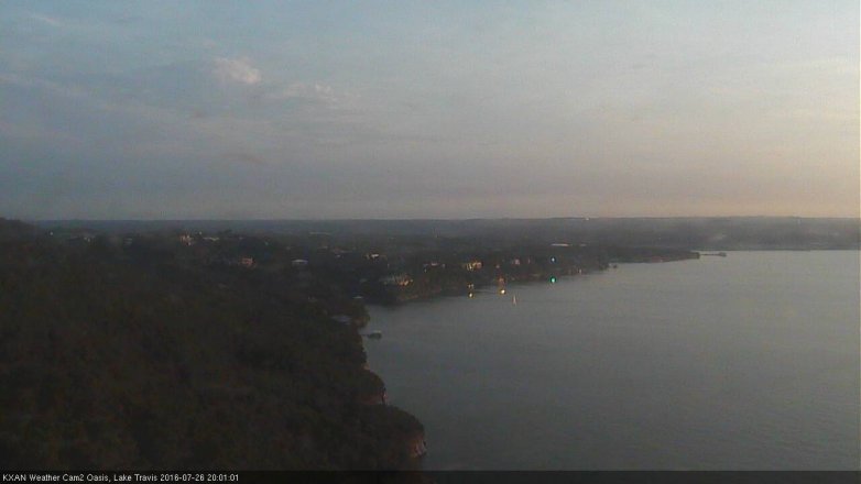 Lake Travis webcam, July 26, 2016 7:25 PM CT