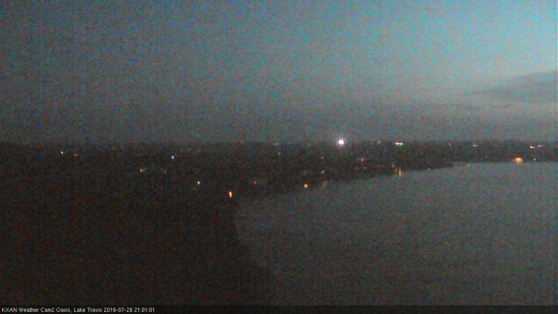 Lake Travis webcam, July 26, 2016 8:15 PM CT