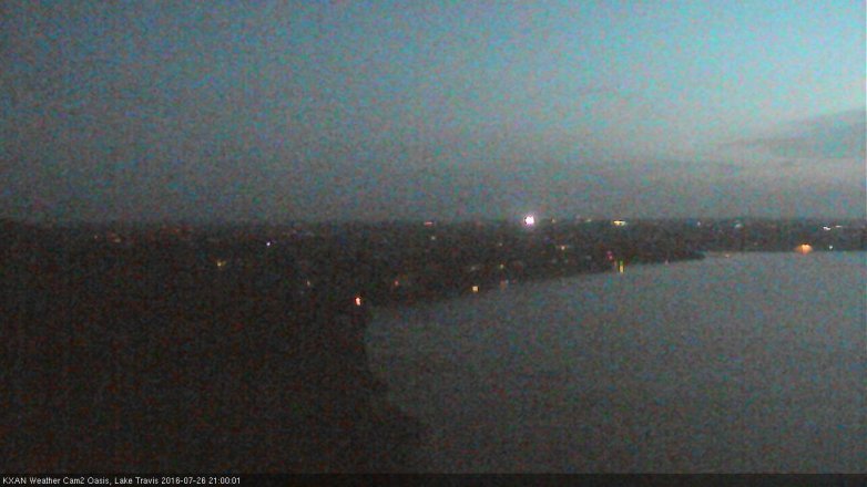 Lake Travis webcam, July 26, 2016 8:20 PM CT