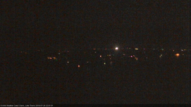 Lake Travis webcam, July 26, 2016 9:20 PM CT