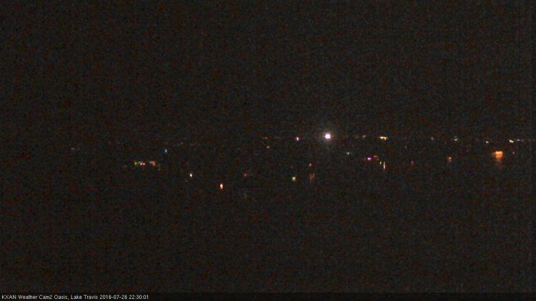 Lake Travis webcam, July 26, 2016 9:45 PM CT