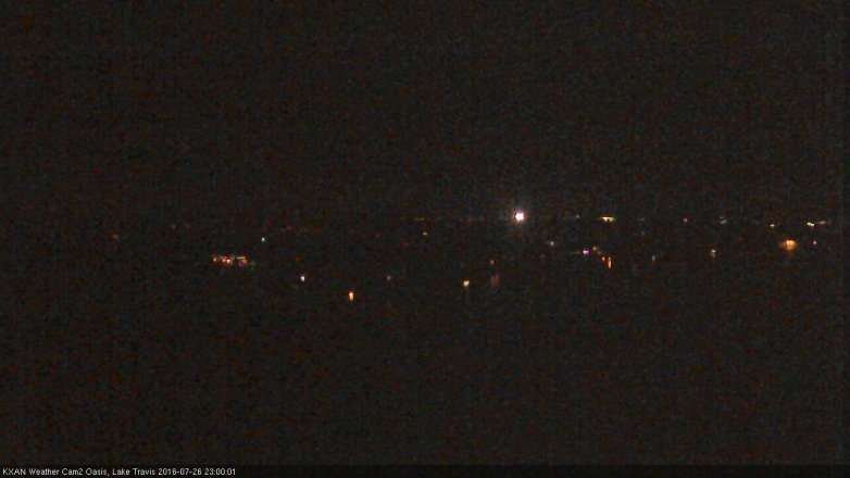 Lake Travis webcam, July 26, 2016 10:05 PM CT