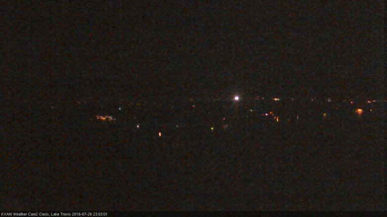 Lake Travis webcam, July 26, 2016 10:30 PM CT