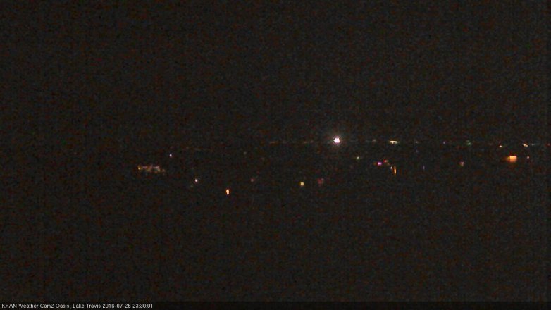 Lake Travis webcam, July 26, 2016 11:00 PM CT