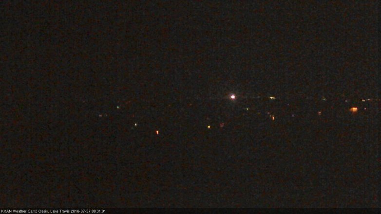 Lake Travis webcam, July 26, 2016 11:35 PM CT