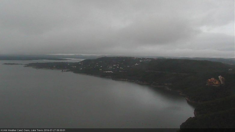 Lake Travis webcam, July 27, 2016 9:00 AM CT