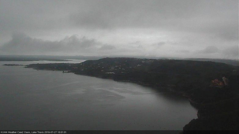 Lake Travis webcam, July 27, 2016 9:25 AM CT